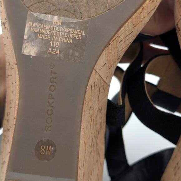 Rockport Briah Gladiator Wedge Sandals Women's Black/Brown Size US8 EU39 - Picture 9 of 12